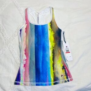 XS Fila Multi Colored Padded Tank Top NWT